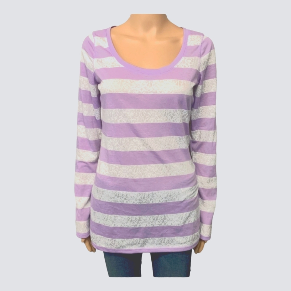 Express long sleeve striped top